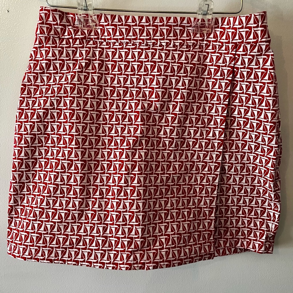 Talbots Red and White Nautical Skort